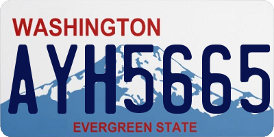 WA license plate AYH5665
