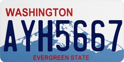 WA license plate AYH5667
