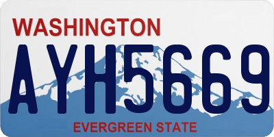 WA license plate AYH5669