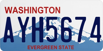 WA license plate AYH5674