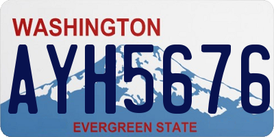 WA license plate AYH5676