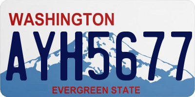 WA license plate AYH5677