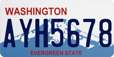 WA license plate AYH5678