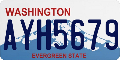 WA license plate AYH5679