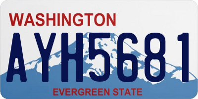 WA license plate AYH5681