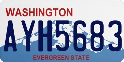 WA license plate AYH5683