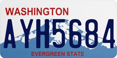 WA license plate AYH5684