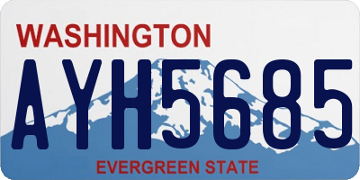 WA license plate AYH5685