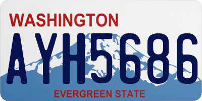 WA license plate AYH5686