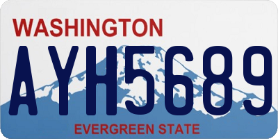 WA license plate AYH5689