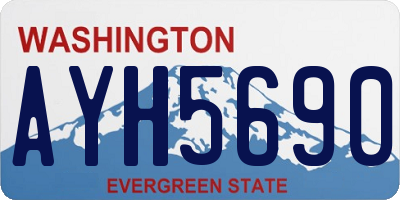 WA license plate AYH5690