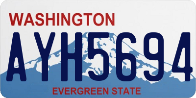 WA license plate AYH5694