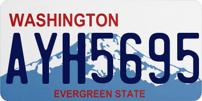 WA license plate AYH5695