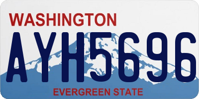 WA license plate AYH5696