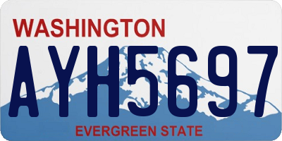 WA license plate AYH5697