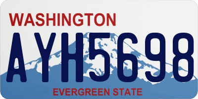 WA license plate AYH5698