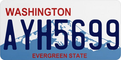 WA license plate AYH5699