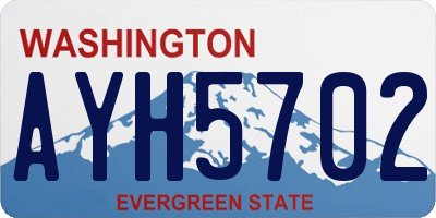 WA license plate AYH5702