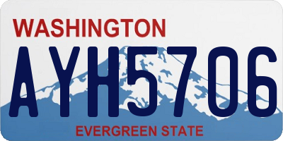 WA license plate AYH5706