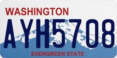 WA license plate AYH5708