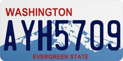 WA license plate AYH5709