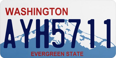 WA license plate AYH5711