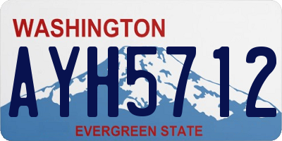 WA license plate AYH5712