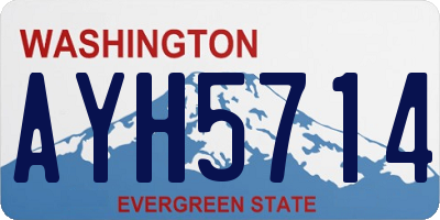 WA license plate AYH5714