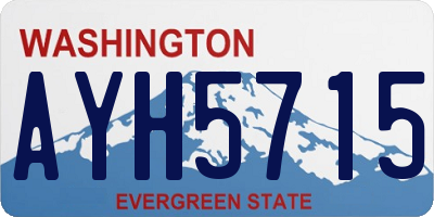 WA license plate AYH5715