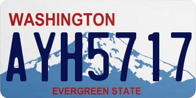 WA license plate AYH5717