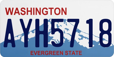 WA license plate AYH5718
