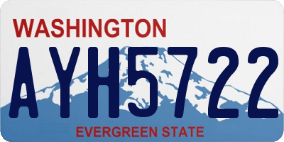 WA license plate AYH5722