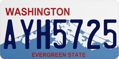 WA license plate AYH5725