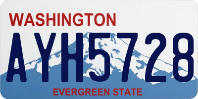 WA license plate AYH5728