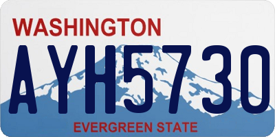 WA license plate AYH5730