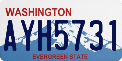 WA license plate AYH5731