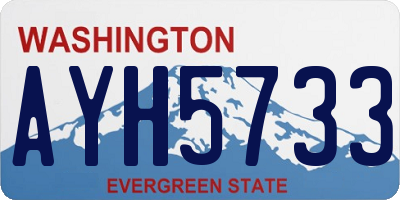 WA license plate AYH5733