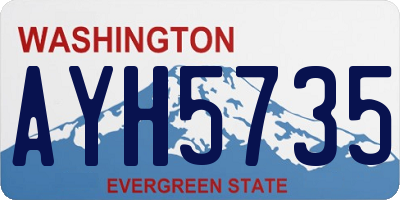 WA license plate AYH5735