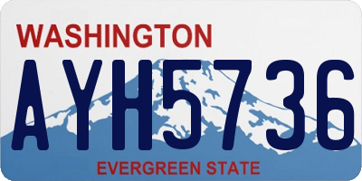 WA license plate AYH5736