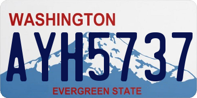 WA license plate AYH5737