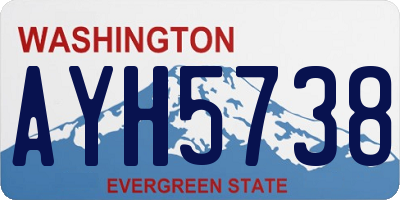 WA license plate AYH5738