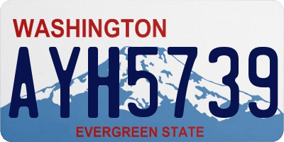 WA license plate AYH5739