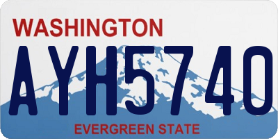 WA license plate AYH5740