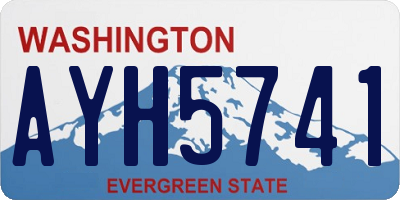 WA license plate AYH5741