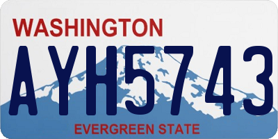 WA license plate AYH5743