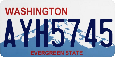 WA license plate AYH5745
