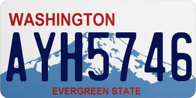 WA license plate AYH5746