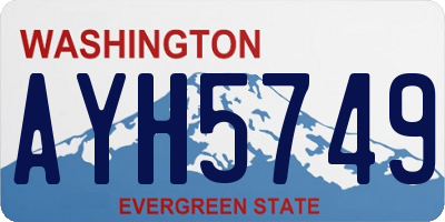 WA license plate AYH5749