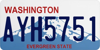 WA license plate AYH5751