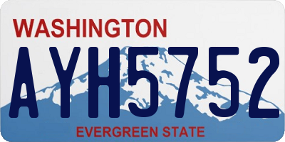 WA license plate AYH5752